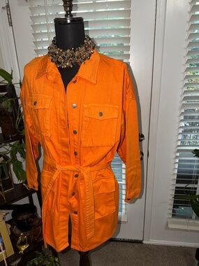 Orange Utility Dress